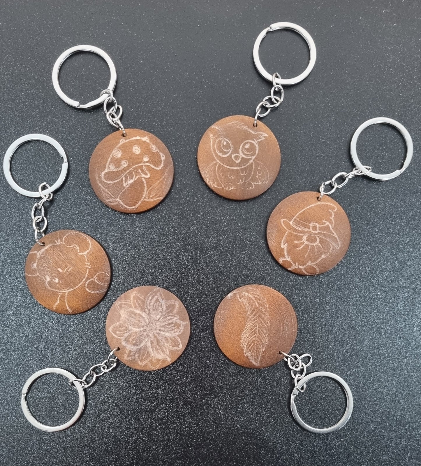 Portachiavi completi incisi a mano o a laser