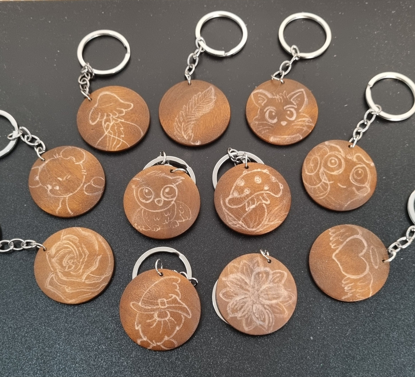 Portachiavi completi incisi a mano o a laser