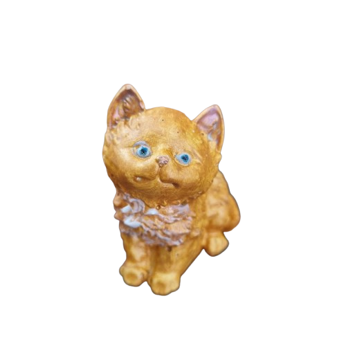 Statuina gatto diversi soggetti dipinta a mano