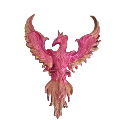 Decorazione murale fenice dipinta a mano