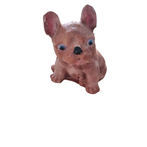 Statuina cane diversi soggetti dipinta a mano