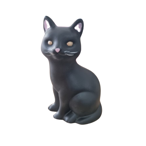 Statuina gatto diversi soggetti dipinta a mano