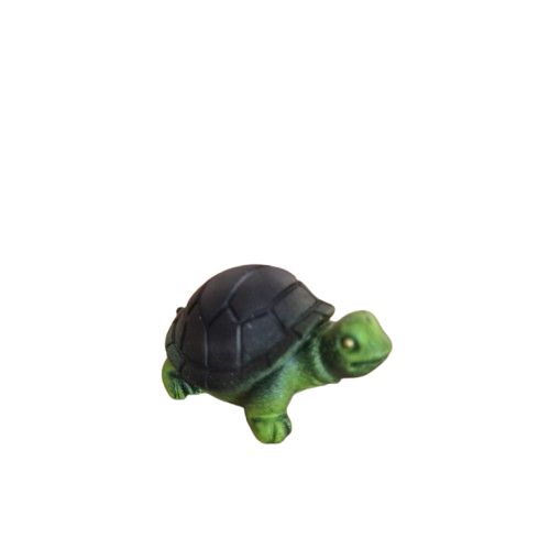 Statuina tartaruga dipinta a mano