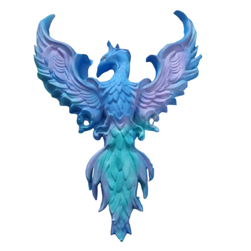 Decorazione murale fenice dipinta a mano