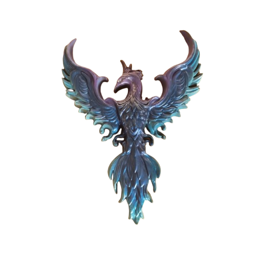 Decorazione murale fenice dipinta a mano