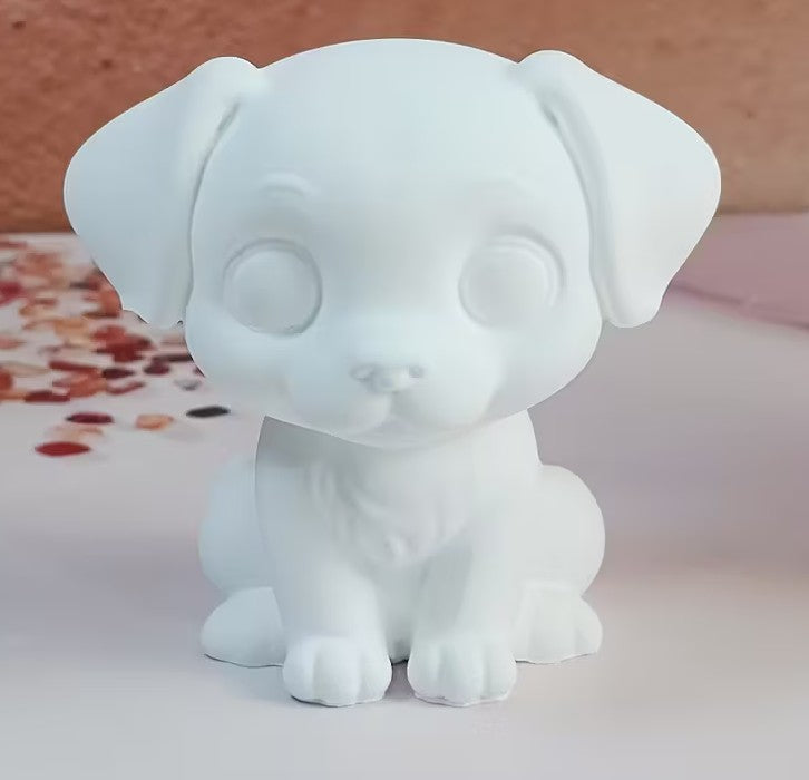 Statuina cane diversi soggetti dipinta a mano