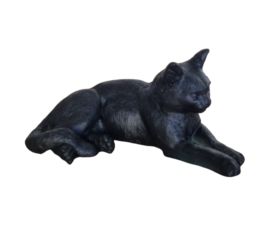 Statuina gatto diversi soggetti dipinta a mano