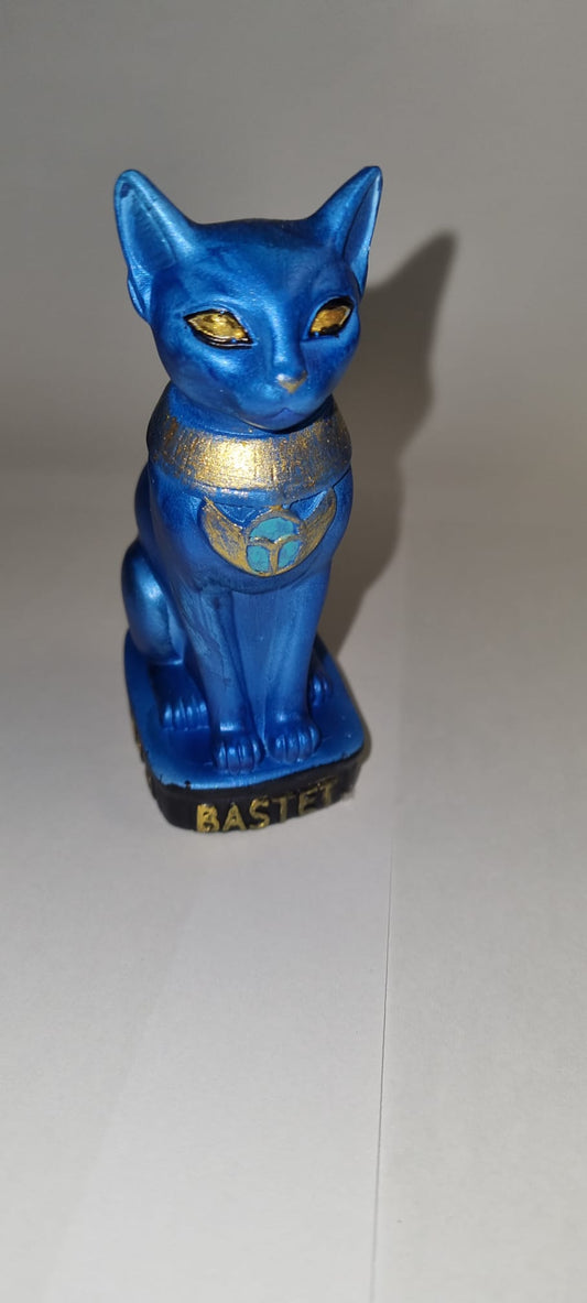 Statuina gatto egizio dipinta a mano