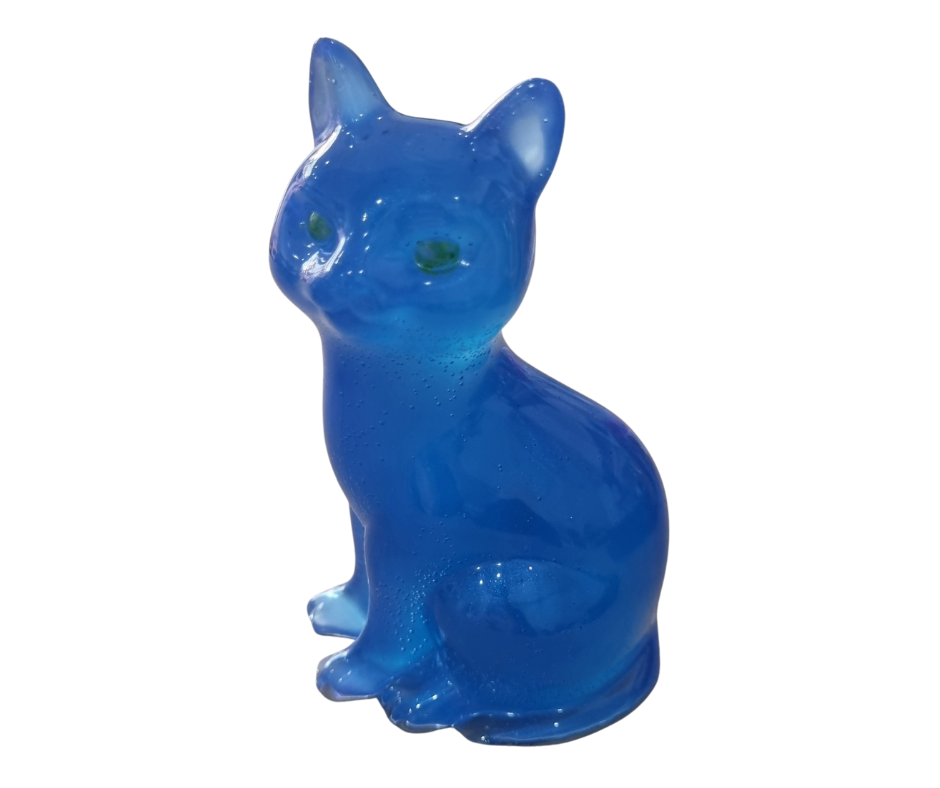 Statuina gatto diversi soggetti dipinta a mano