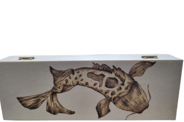 Scatola legno pirografata a mano o a laser