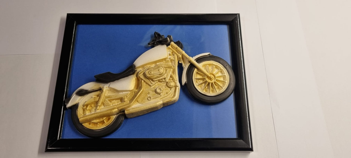 Decorazione murale moto dipinta a mano