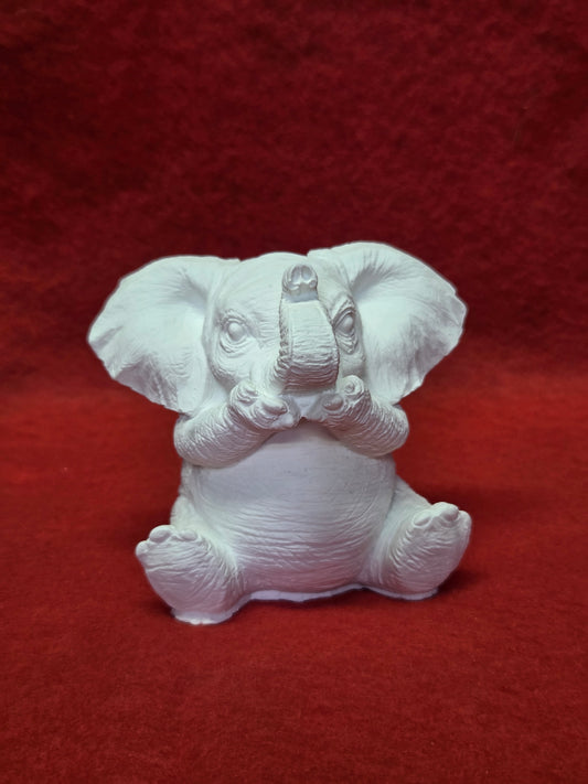 Statuina elefante grande dipinta a mano