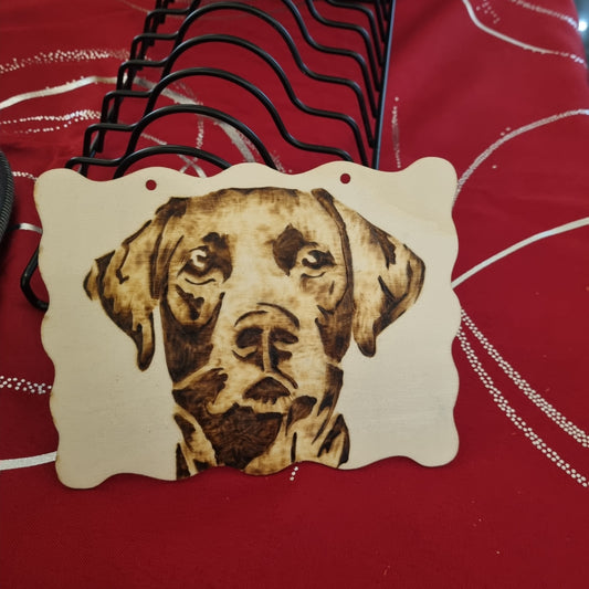 Targa legno pirografata a mano o a laser