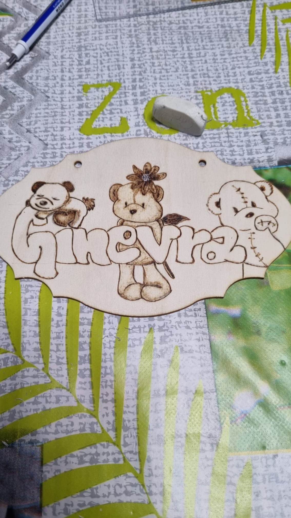 Targa legno pirografata a mano o a laser